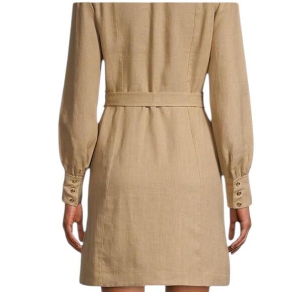 Michael Kors Hemp Utility Mini Dress in Khaki - Picture 4 of 8